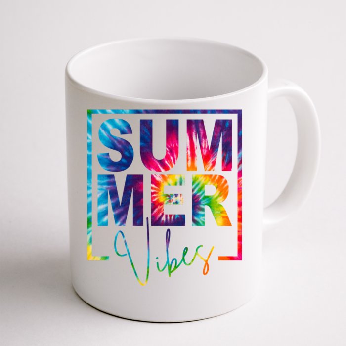 Summer Vibes Tie Dye Vacation Gift Front & Back Coffee Mug