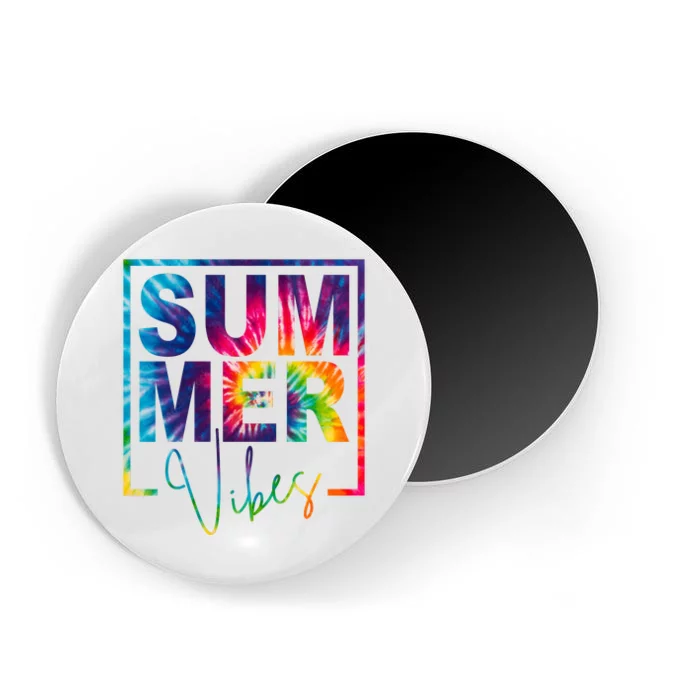 Summer Vibes Tie Dye Vacation Gift Magnet