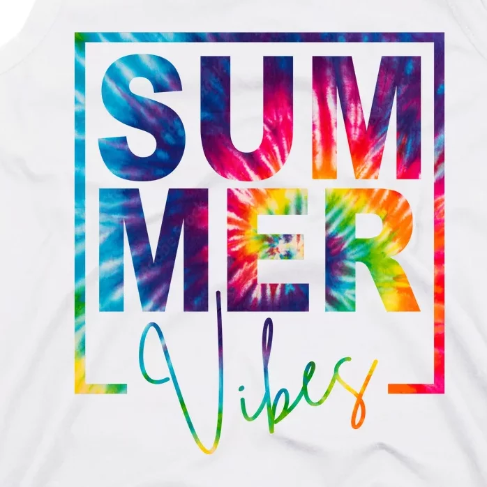 Summer Vibes Tie Dye Vacation Gift Tank Top