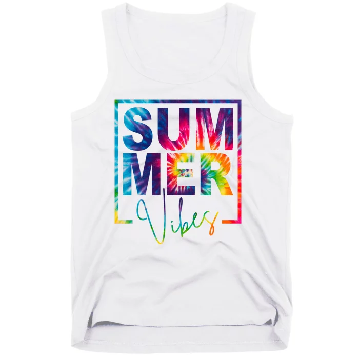 Summer Vibes Tie Dye Vacation Gift Tank Top