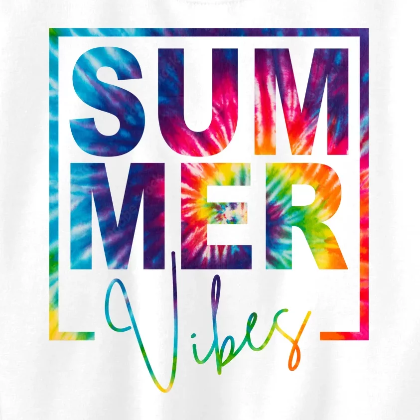 Summer Vibes Tie Dye Vacation Gift Kids Sweatshirt