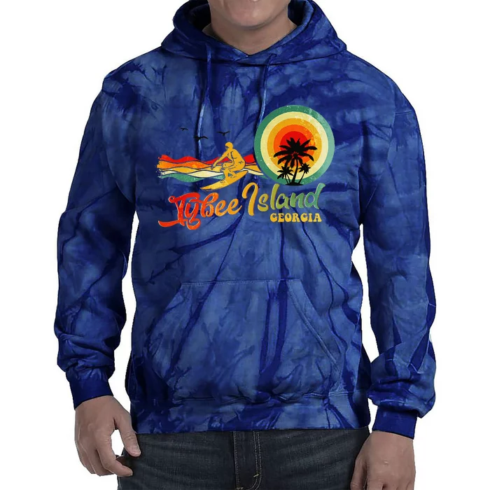 Summer Vacation Tybee Island Georgia Beach Tie Dye Hoodie