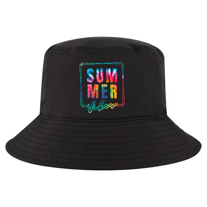 Summer Vibes Tie Dye Summer Vacation Cool Comfort Performance Bucket Hat