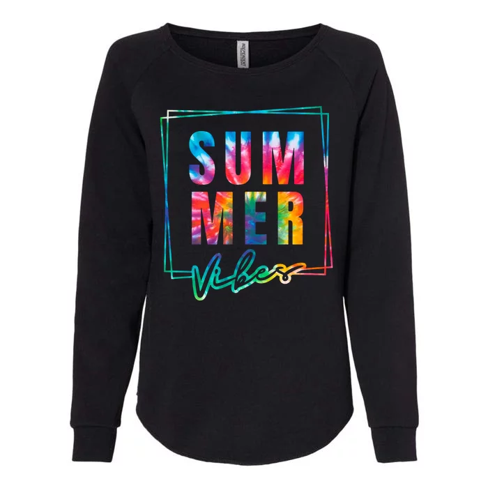 Summer Vibes Tie Dye Summer Vacation Womens California Wash Sweatshirt