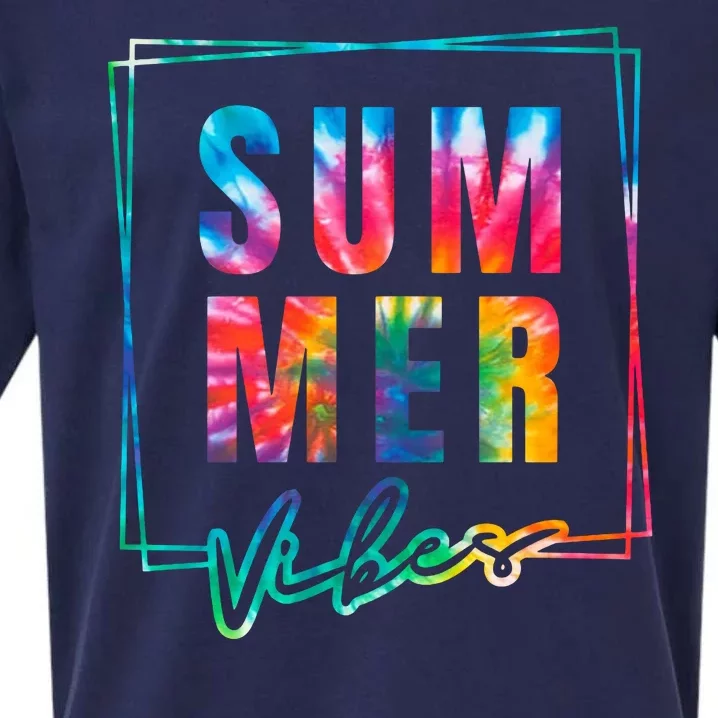 Summer Vibes Tie Dye Summer Vacation Sueded Cloud Jersey T-Shirt