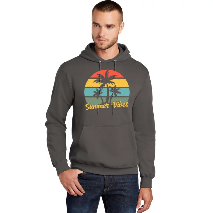 Summer Vibes Tropical Retro Sunset Hoodie