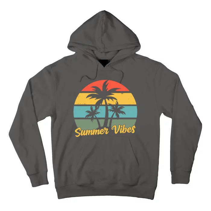 Summer Vibes Tropical Retro Sunset Hoodie