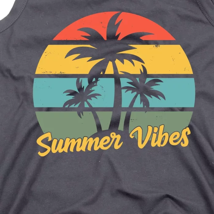 Summer Vibes Tropical Retro Sunset Tank Top