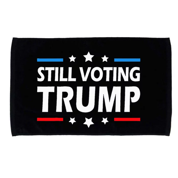 Still Voting Trump 2024 Patriotic American Flag Microfiber Hand Towel