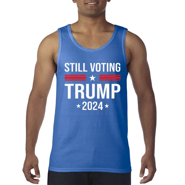 Still Voting Trump 2024 Patriotic American Flag Tank Top