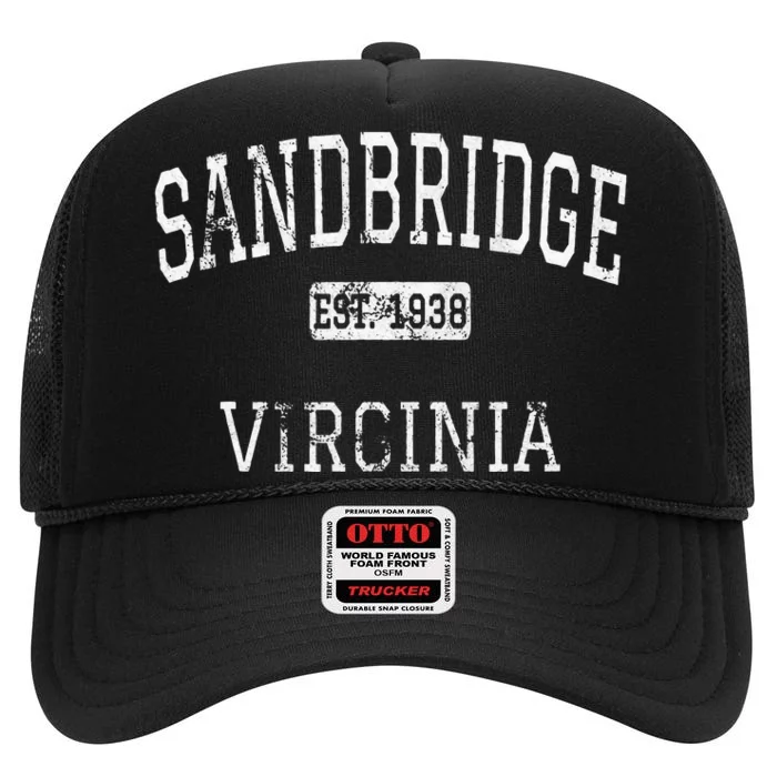 Sandbridge Virginia Virginia Beach Va Vintage High Crown Mesh Trucker Hat