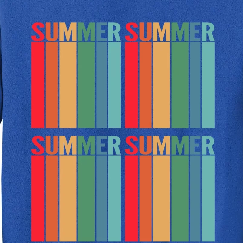 Summer Vacation Vacay Vibes Beach Sunset Gift Tall Sweatshirt