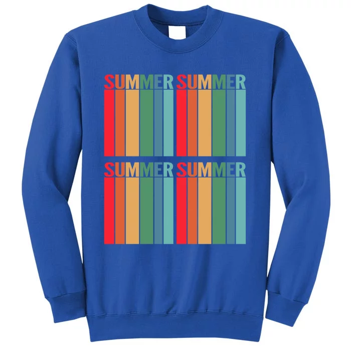 Summer Vacation Vacay Vibes Beach Sunset Gift Tall Sweatshirt