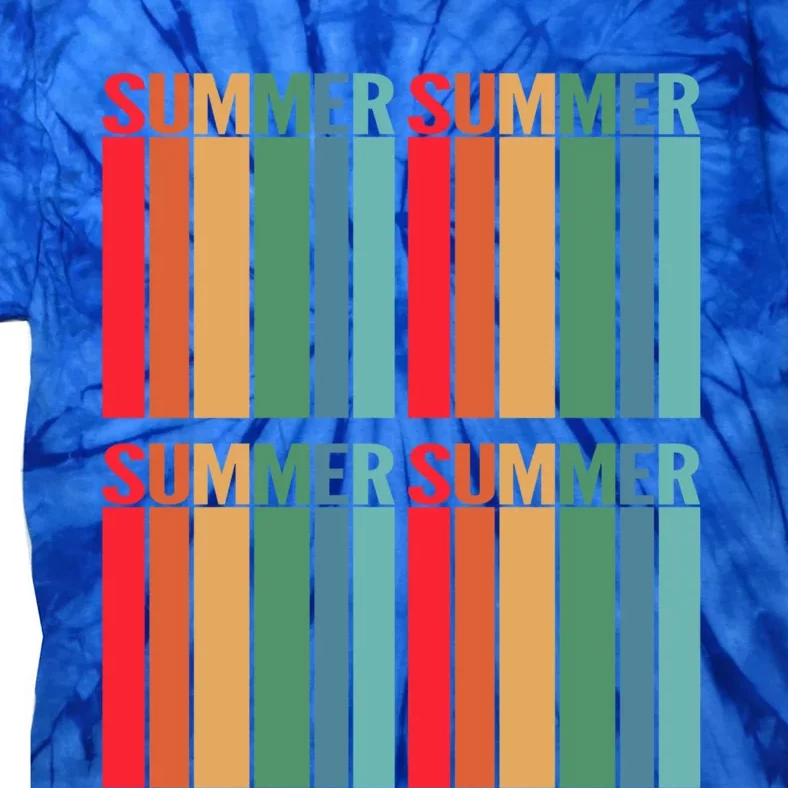 Summer Vacation Vacay Vibes Beach Sunset Gift Tie-Dye T-Shirt