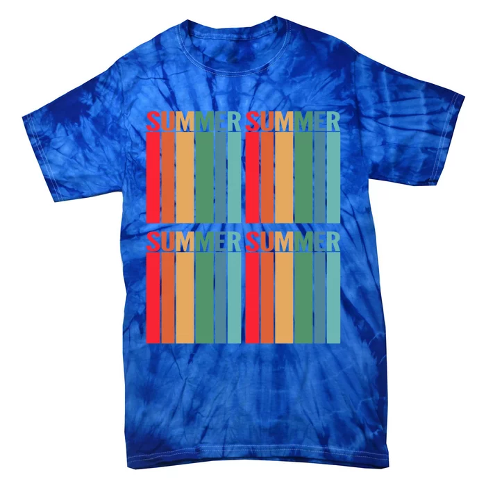 Summer Vacation Vacay Vibes Beach Sunset Gift Tie-Dye T-Shirt