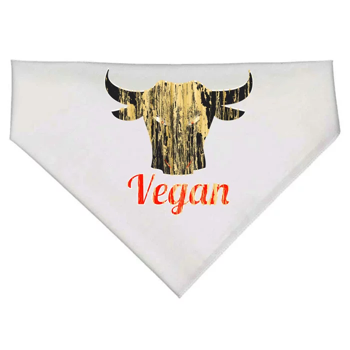 Strong Vegan Vegetarian Grass Eating Bull Great Gift USA-Made Doggie Bandana