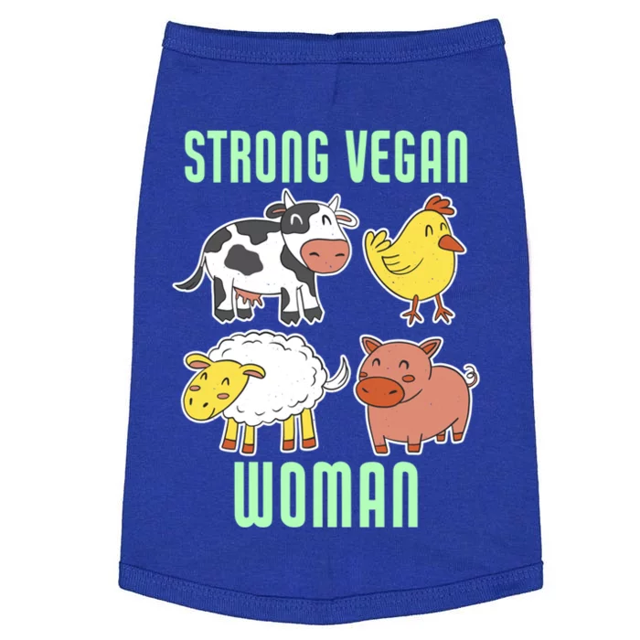 Strong Vegan Veganism Animal Lover Gift Doggie Tank