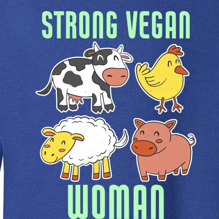 Strong Vegan Veganism Animal Lover Gift Toddler Sweatshirt