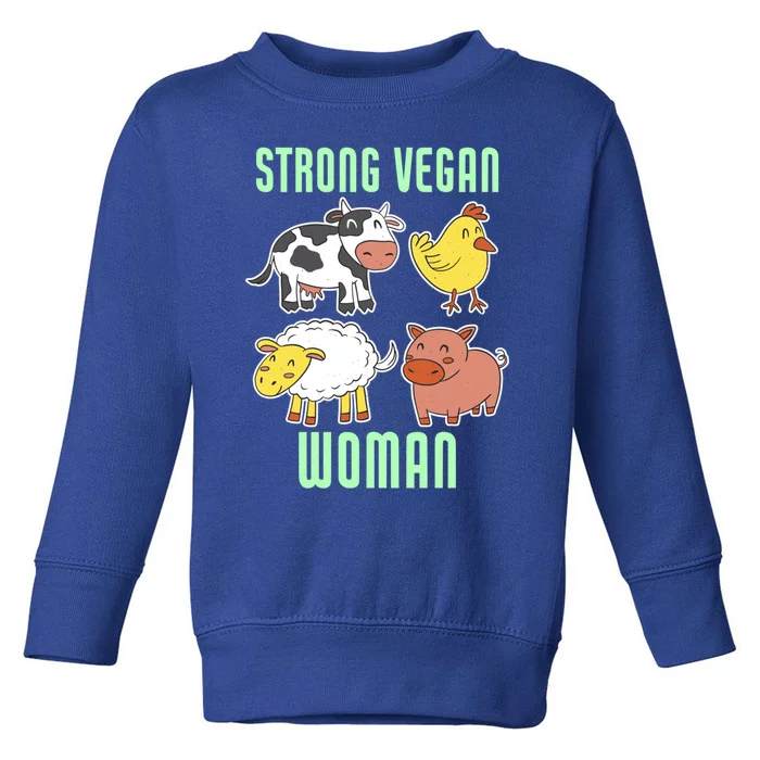 Strong Vegan Veganism Animal Lover Gift Toddler Sweatshirt