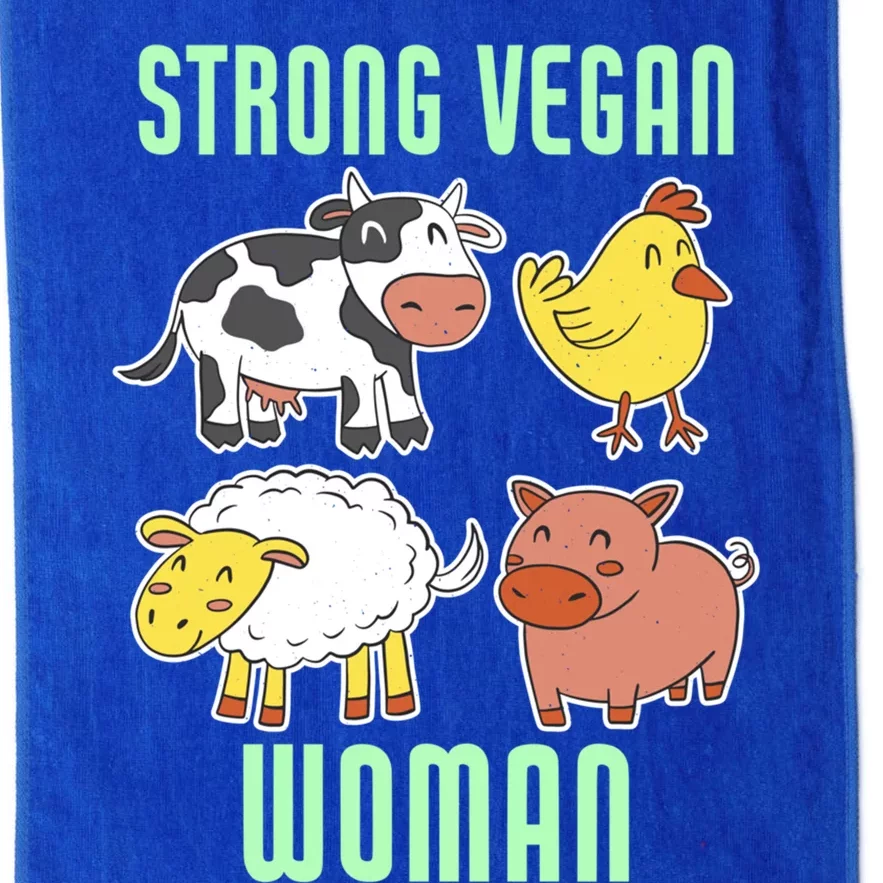 Strong Vegan Veganism Animal Lover Gift Platinum Collection Golf Towel