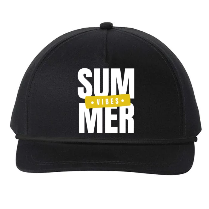 Summer Vibes Vacation Snapback Five-Panel Rope Hat