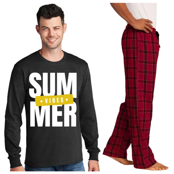 Summer Vibes Vacation Long Sleeve Pajama Set