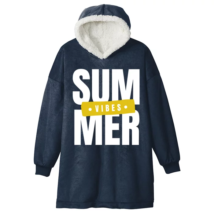 Summer Vibes Vacation Hooded Wearable Blanket