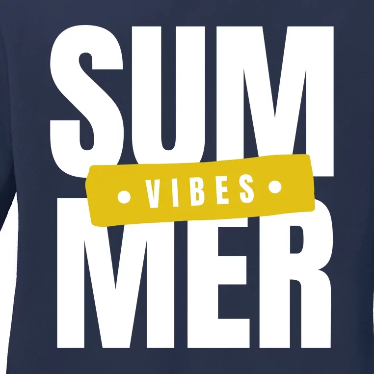 Summer Vibes Vacation Ladies Long Sleeve Shirt