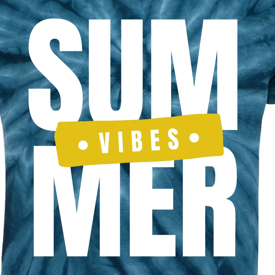 Summer Vibes Vacation Kids Tie-Dye T-Shirt