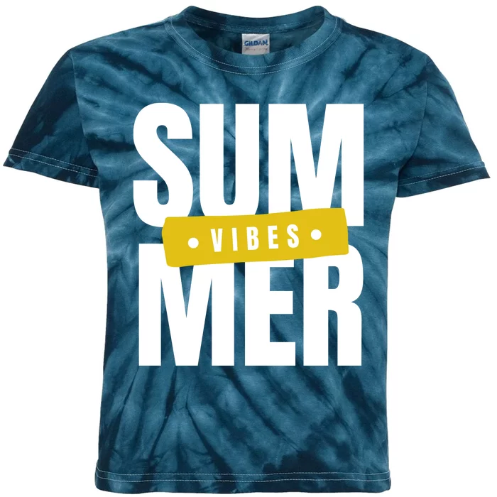 Summer Vibes Vacation Kids Tie-Dye T-Shirt