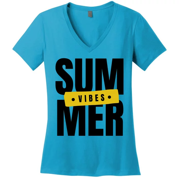 Summer Vibes Vacation Women's V-Neck T-Shirt