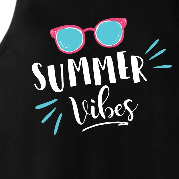 Summer Vibes Vacation Fun Ladies Tri-Blend Wicking Tank