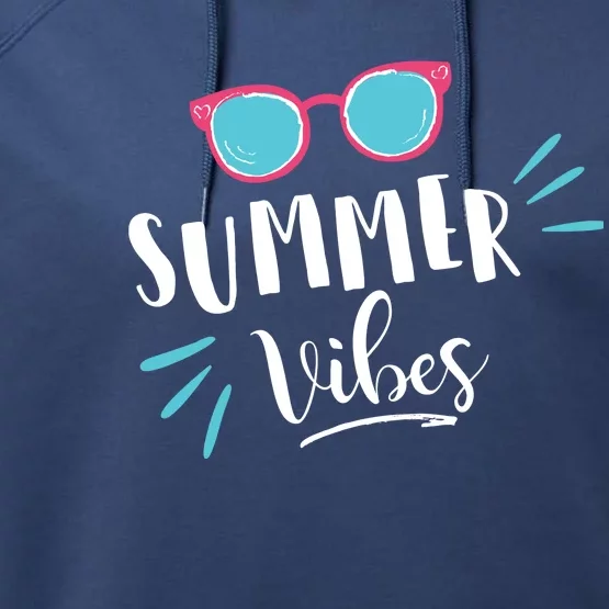 Summer Vibes Vacation Fun Performance Fleece Hoodie