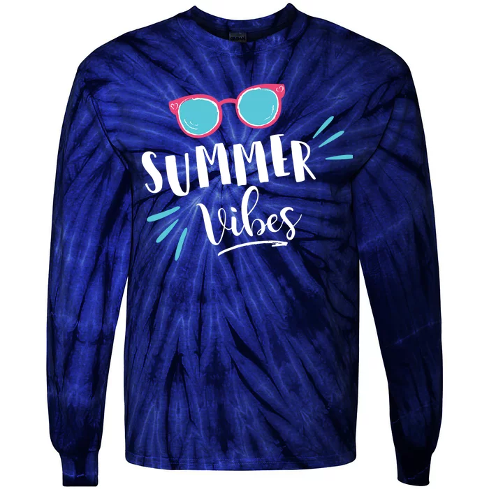 Summer Vibes Vacation Fun Tie-Dye Long Sleeve Shirt