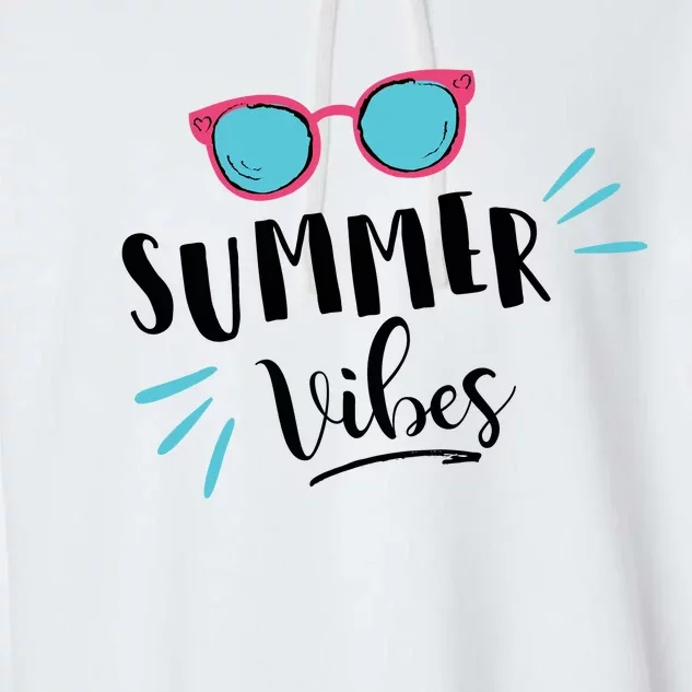 Summer Vibes Vacation Fun Garment-Dyed Fleece Hoodie