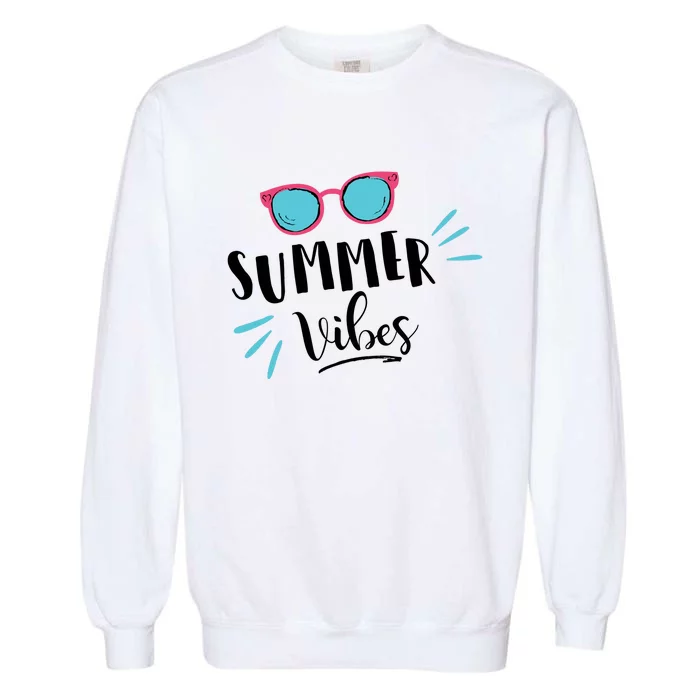 Summer Vibes Vacation Fun Garment-Dyed Sweatshirt