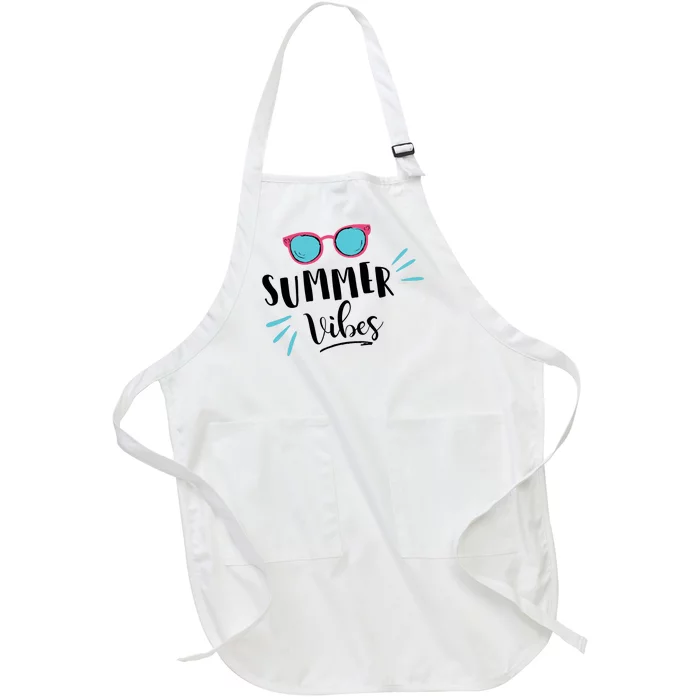 Summer Vibes Vacation Fun Full-Length Apron With Pocket