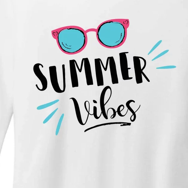 Summer Vibes Vacation Fun Womens CVC Long Sleeve Shirt