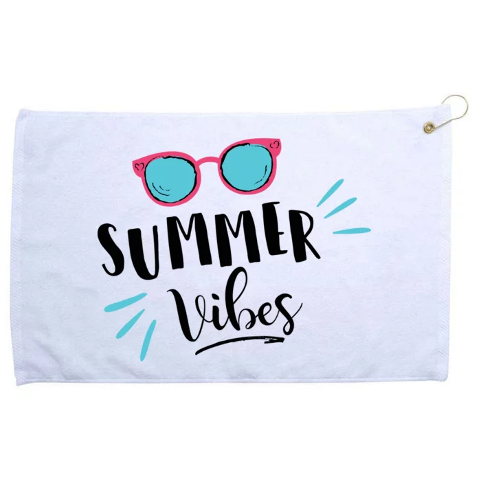 Summer Vibes Vacation Fun Grommeted Golf Towel