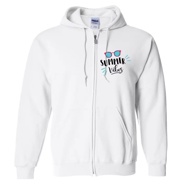 Summer Vibes Vacation Fun Full Zip Hoodie