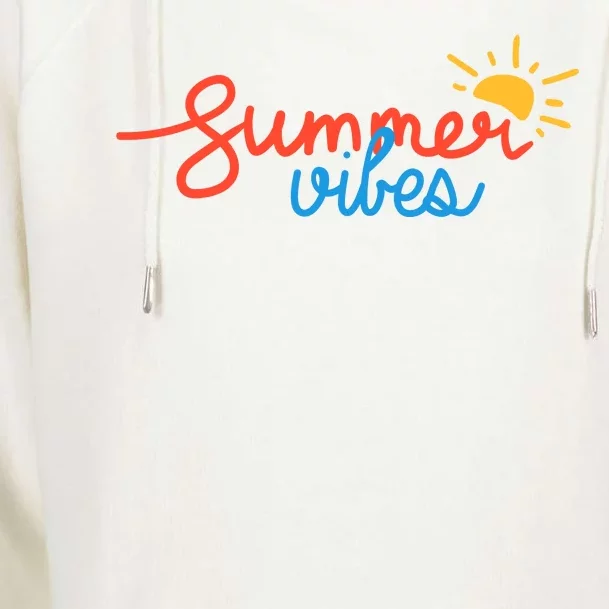 Summer Vibes Vacation Fun Womens Funnel Neck Pullover Hood