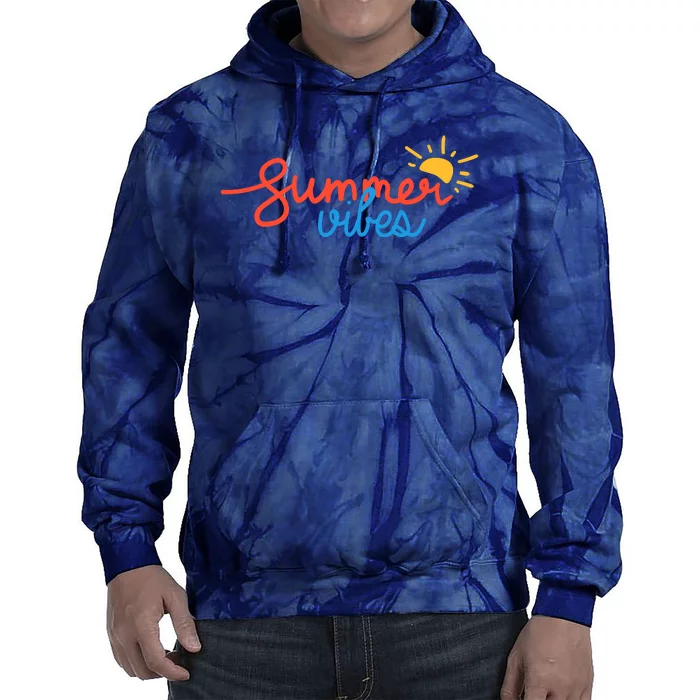 Summer Vibes Vacation Fun Tie Dye Hoodie