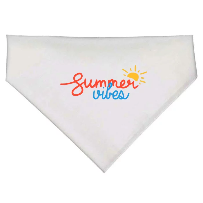 Summer Vibes Vacation Fun USA-Made Doggie Bandana