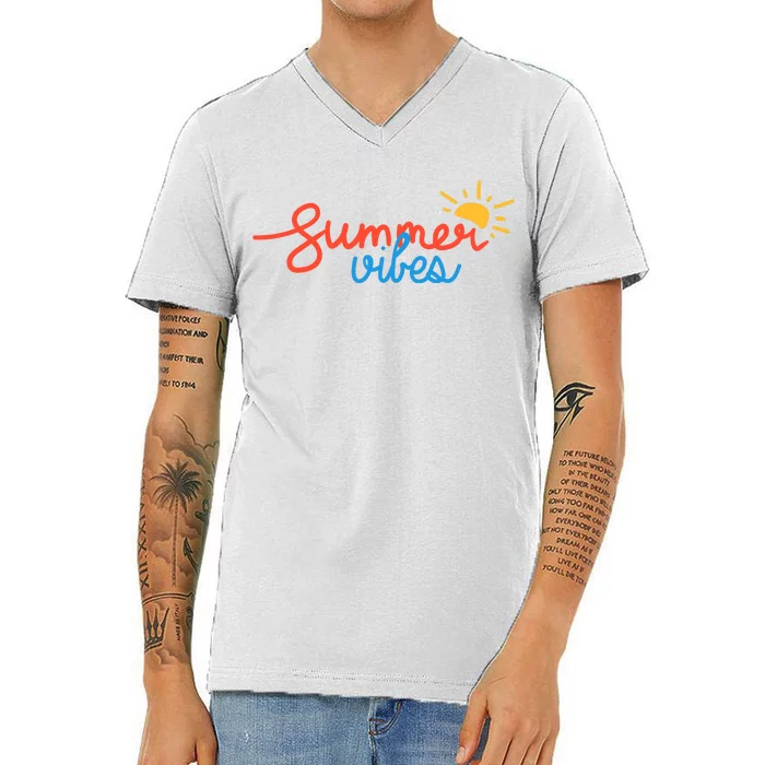 Summer Vibes Vacation Fun V-Neck T-Shirt