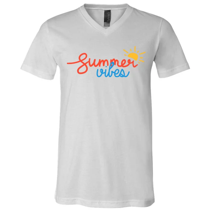 Summer Vibes Vacation Fun V-Neck T-Shirt