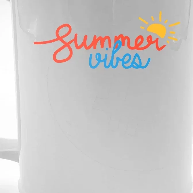 Summer Vibes Vacation Fun Front & Back Beer Stein