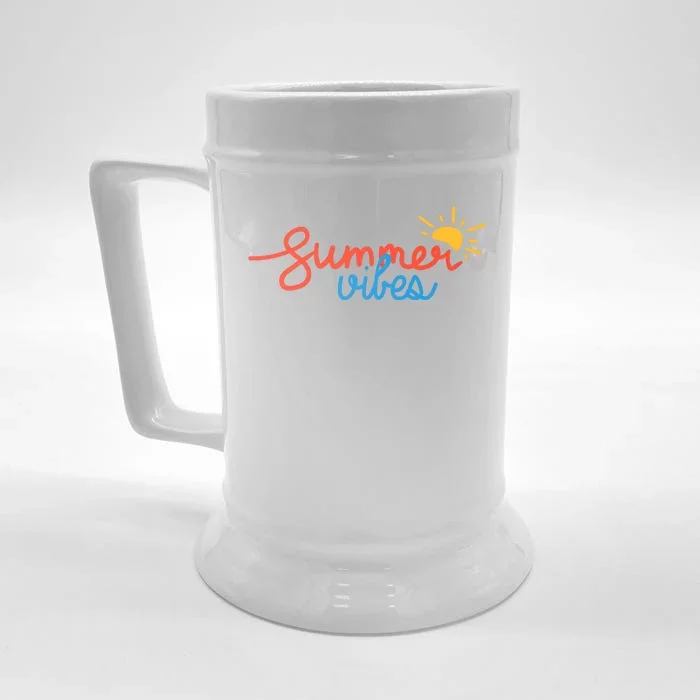 Summer Vibes Vacation Fun Front & Back Beer Stein