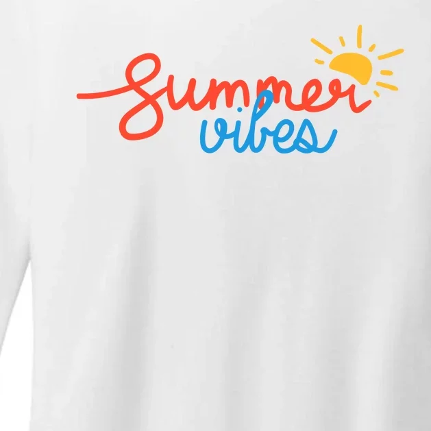 Summer Vibes Vacation Fun Womens CVC Long Sleeve Shirt