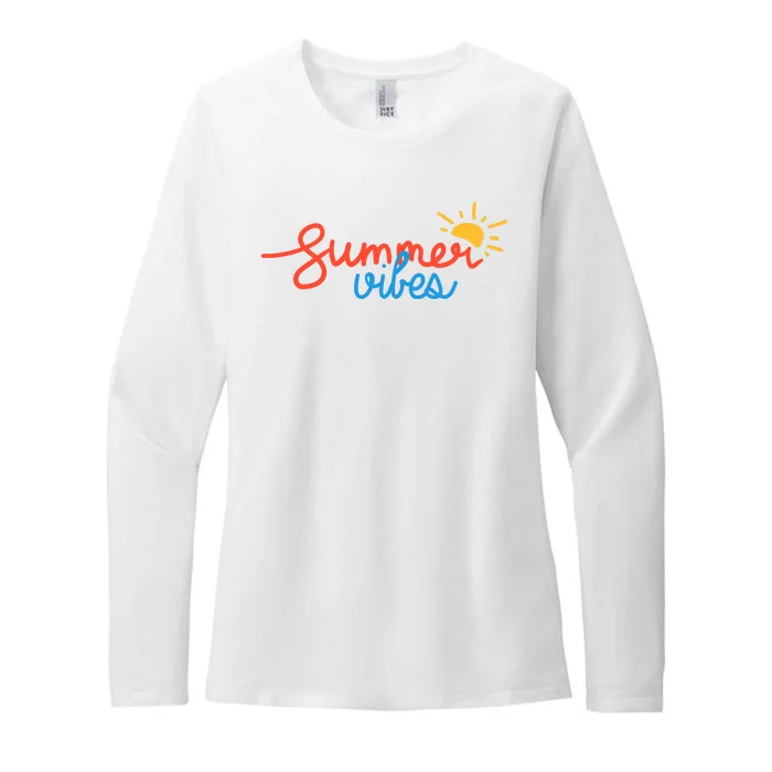 Summer Vibes Vacation Fun Womens CVC Long Sleeve Shirt