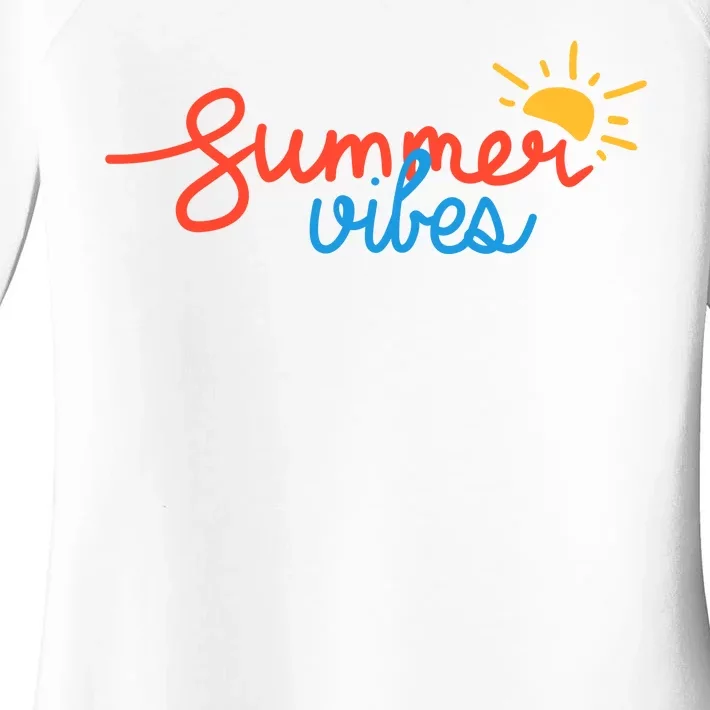 Summer Vibes Vacation Fun Women's Perfect Tri Tunic Long Sleeve Shirt